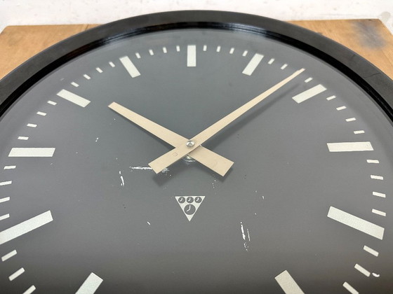 Image 1 of Industrial Bakelite Factory Wall Clock from Pragotron, 1970s