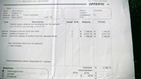 Image 1 of Bilumen 4049 – suspension design, nickel mat (reçu d'achat inclus)