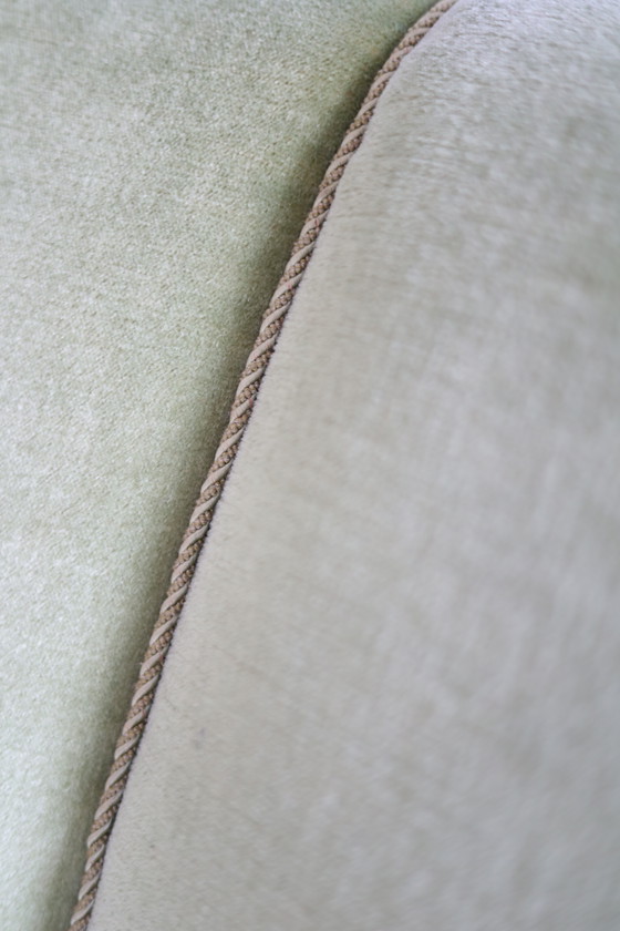 Image 1 of Dänisches 2-Sitzer-Sofa aus den 60er/70er Jahren, grüner Samt