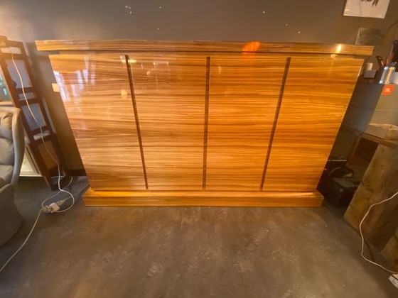 Image 1 of Unique wall unit in zebrano wood