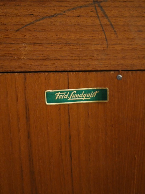 Image 1 of Skandinavisches Teakholz-Bücherregal von Ferdinand Lundquist, 1960er Jahre