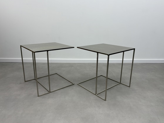 2x Tavolini Minotti Leger originali Rodolfo Dordoni anni '90 – Iron (photo 4 of 12)
