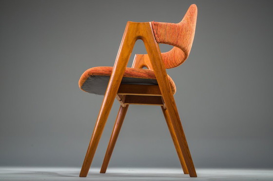 Image 1 of Dänische Kompass-Esszimmerstühle von Kai Kristiansen, 1960er Jahre, Satz 4