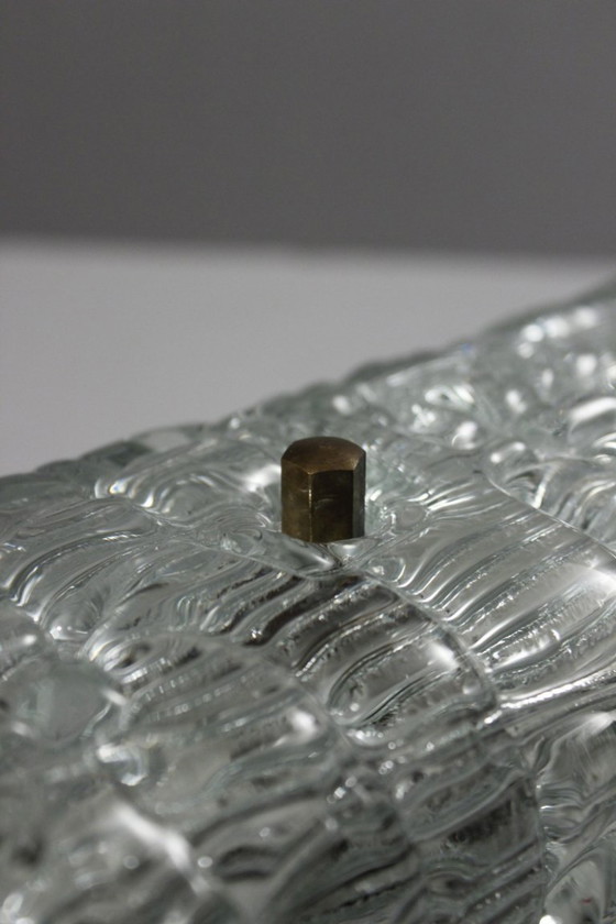 Image 1 of Applique da parete anni '70 in vetro satinato modellato in stile Kaiser, design Erco Limburg