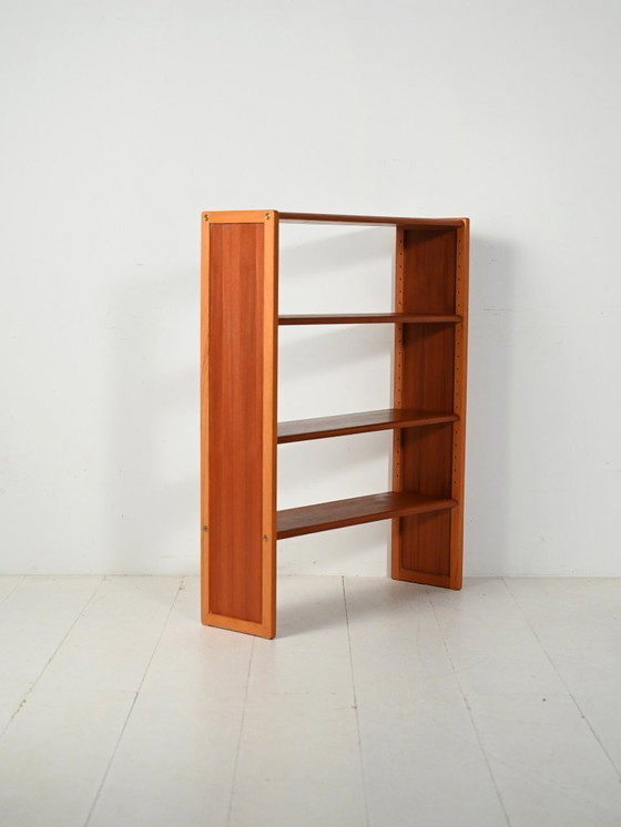 Image 1 of Scandinavian oak and teak bookshelf with adjustable shelves
