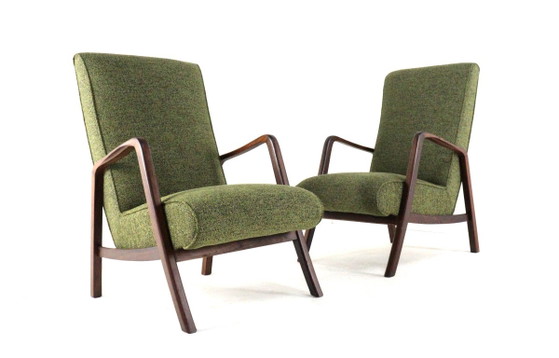 Knicos armchair vintage newly upholstered wenge – Wood (photo 7 of 15)