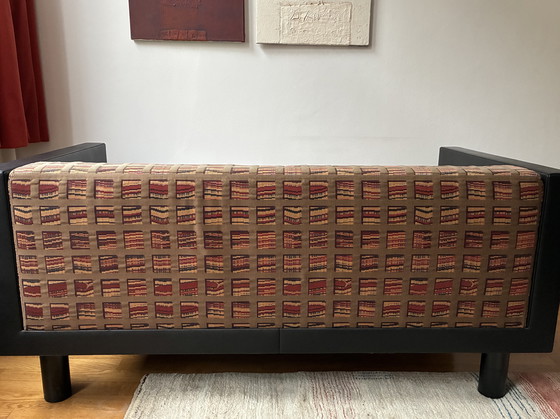 Image 1 of De Sede DS 4220/02 Novecento 2 posti design Congresso nero/strappi Rubelli