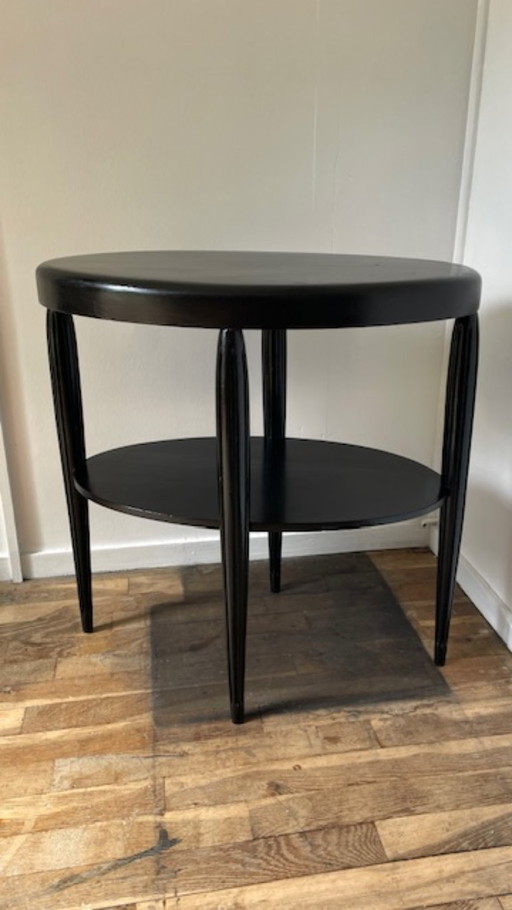Art Deco Black Wood Console Table