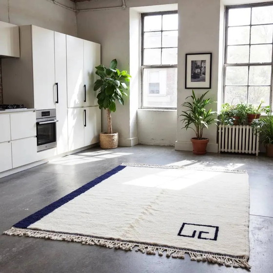 Modern minimalistisch wollen vloerkleed – 250CMX150CM – Vloerkleden en tapijten, Wool, Cotton, Scandinavian (photo 4 of 9)