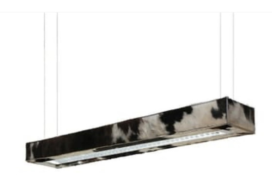 Image 1 of DARK “D-leather” -Ivan Missine- iconisch, belgisch design hanglamp 90,s