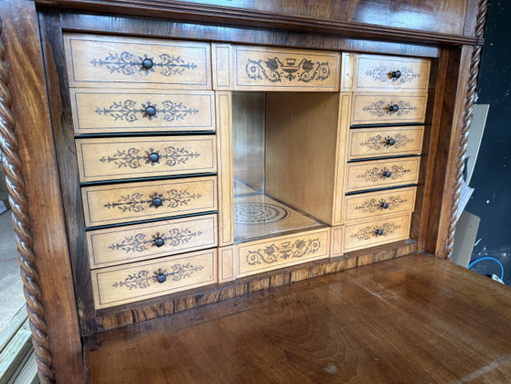 Secreter antiguo Biedermeier, finales del siglo XIX. – Armarios, Wood, Brass (photo 9 of 15)