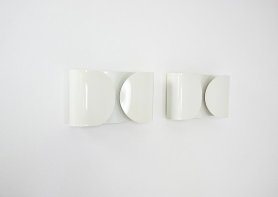 Image 1 of White Foglio Sconces by Tobia & Afra Scarpa for Flos, 1960s, Set of 2