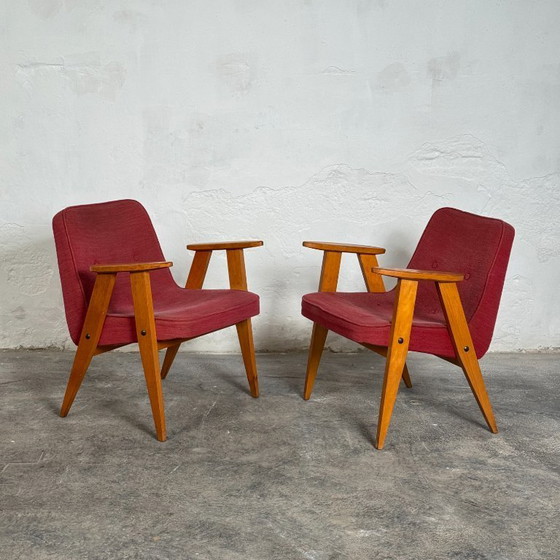 Image 1 of Coppia di poltrone Józef Chierowski tipo 366, anni '60 – Polacche di metà secolo