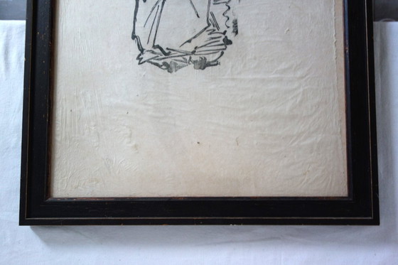 Image 1 of Dipinto Fukurokuju, Giappone, metà del XX secolo