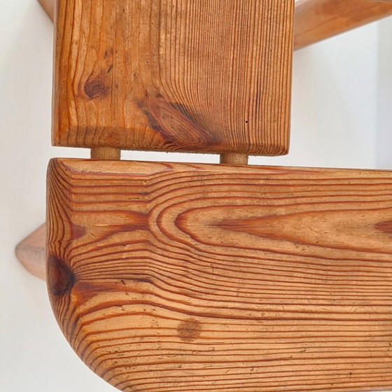 Image 1 of TABOURET VINTAGE SUEDOIS SCANDINAVE 1950 EN PIN DE OLOF OTTELIN POUR FINNSAUNA