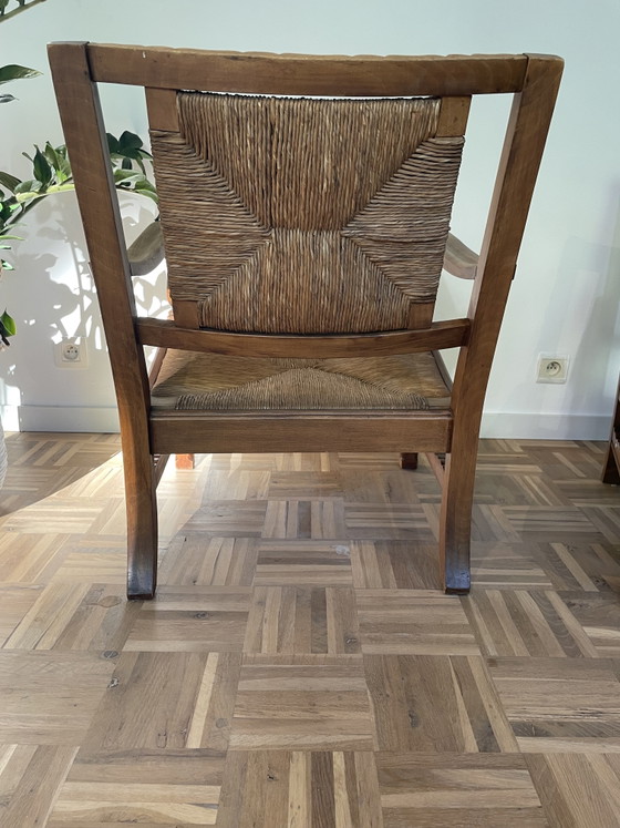 2 fauteuils in de Arts & Crafts-stijl uit de jaren 1920. – Wood, Wicker (photo 6 of 15)