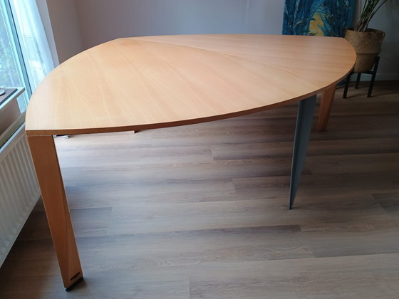 Image 1 of Tavolo a farfalla Castelijn, tavolo da pranzo, allungabile, forma triangolare/a goccia