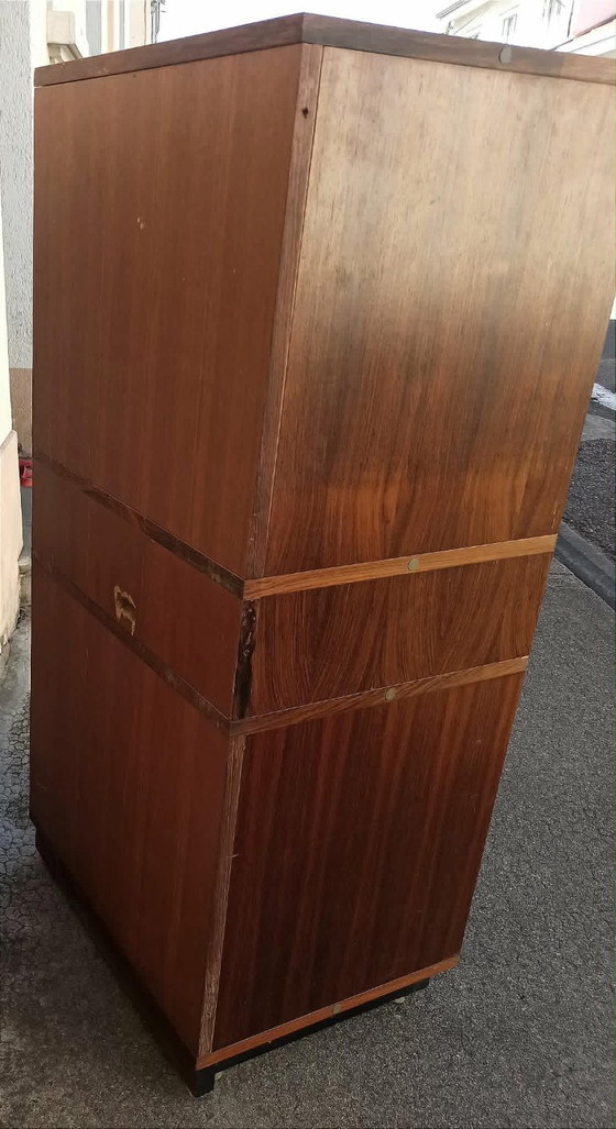 Mueble de almacenamiento Arnaud de teca, década de 1960, 60 cm de ancho. – Armarios de almacenamiento, Wood (photo 11 of 12)