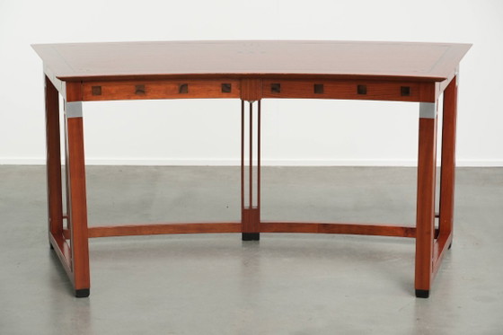 Très beau Bureau courbé de style Art Déco par Schuitema de la série Decoforma – Bureaux, Wood, Klassiek (photo 2 of 14)