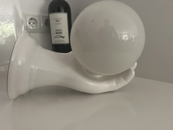 Image 1 of Leola leuchte keramieken hand met bol jaren 70