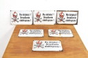 Enamel warning sign skull