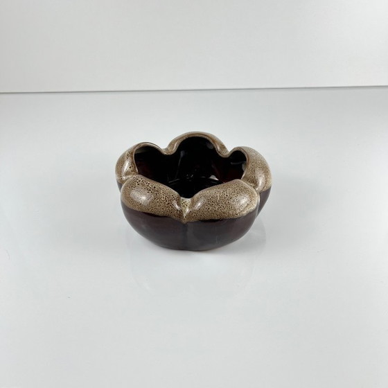 Image 1 of Plato baratija de cerámica esmaltada moteada - 1960/70