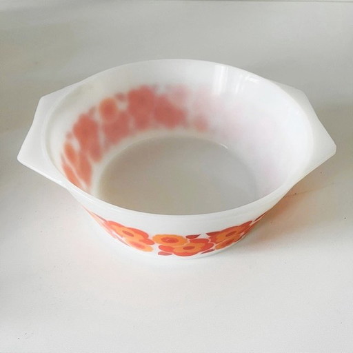 Plat à four vintage Arcopal France Lotus 26 cm années 1970