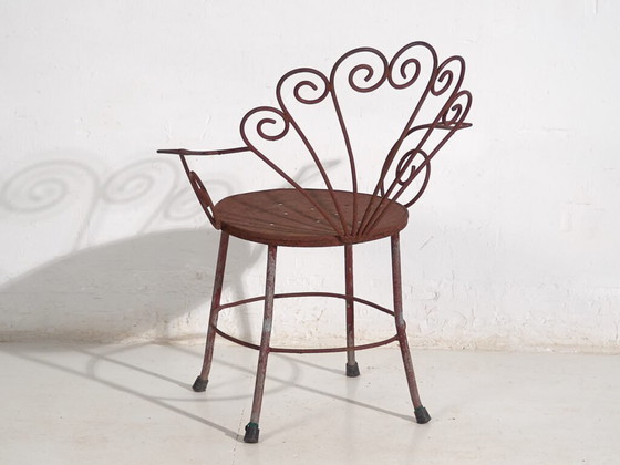 Vintage iron garden chair (c.1950) – Dining chairs, Industrieel (photo 31 of 35)
