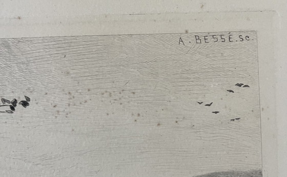 Original 19th-Century Engraving by Julien Dupré – Hand-Signed by A. Bessé – Paintings & Drawings, Paper (photo 3 of 5)
