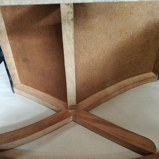 Image 1 of Poggiapiedi/sgabello da meditazione vintage a dondolo – Design scultoreo