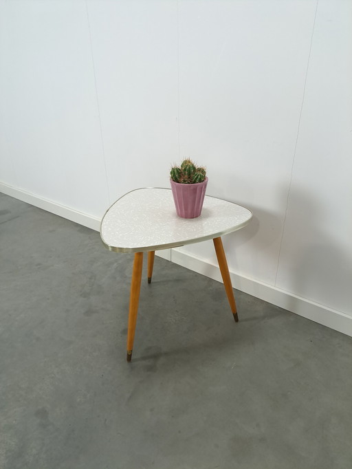 High Side Table with Gray-White Formica Top