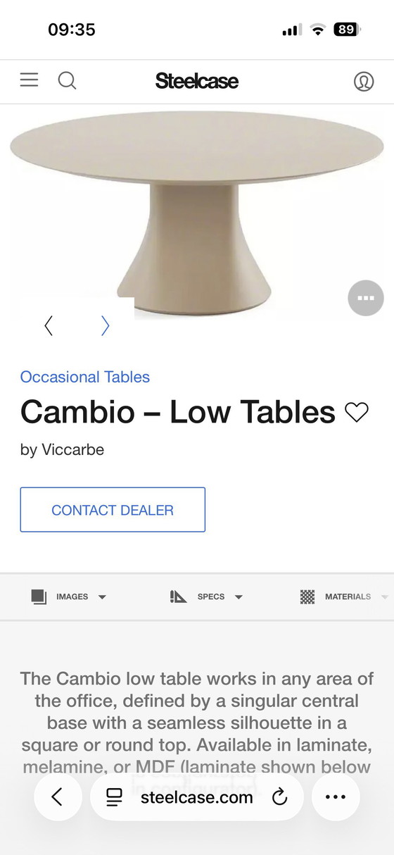 Image 1 of Viccarbe Victor Carrasco coffee table