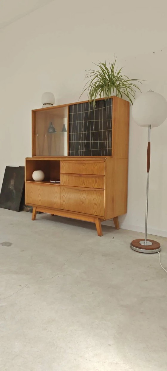 High buffet / Sideboard U 372 / 386 by B Landsman and H Nepozytek 60 – Jitona, Display cabinets, Wood, Glass (photo 26 of 40)