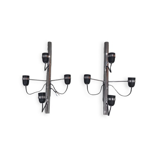 Rare pair of wall lamps by Gino Sarfatti for Arteluce