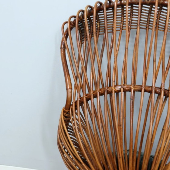 Pair of 1950s Franco Albini "Margherita" rattan & cane Armchairs 1950s – bonacina (photo 10 of 12)