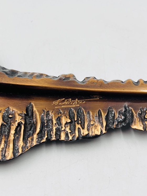 Image 1 of Brutalist bronze crucifix