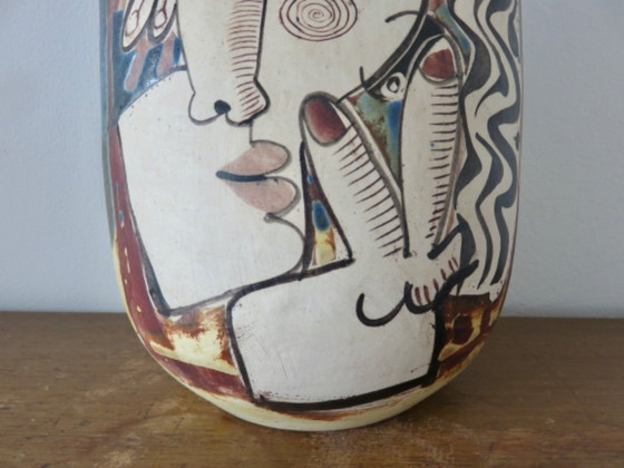 Image 1 of Jarrón de cerámica "Alfajar" España, estilo Picasso, años 80