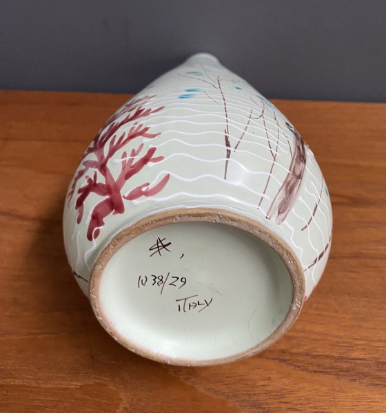 Image 1 of Italienische Vase, Modell 38-29 mit Seepferdchen-Dekor, 1960er Jahre