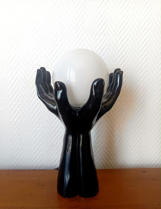 Vintage Hands Lamp 1970 – Table lamps, Ceramic (photo 3 of 13)