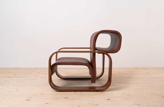 Pair of J. Bočan Brutalist Lounge Chairs for the Czechoslovak Embassy, Stockholm – Armchairs, Wood (photo 11 of 23)