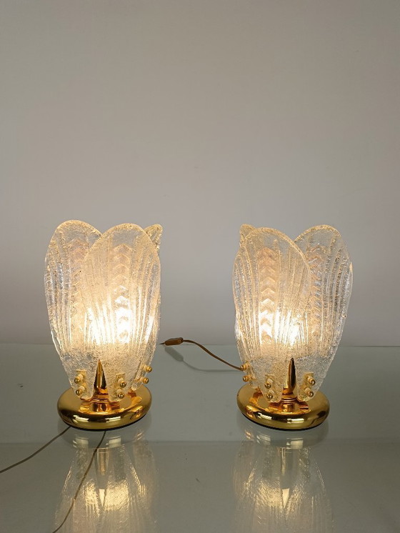 Image 1 of Italian Murano Glass Petali Table Lamp, 1970s