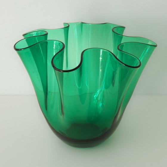 Image 1 of Murano Mcm Handkerchief Fazzoletto Vase 