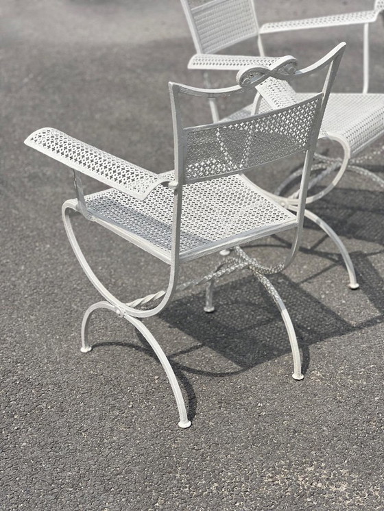 Image 1 of Garden set attributed to Maison Jansen in wrought iron 1960