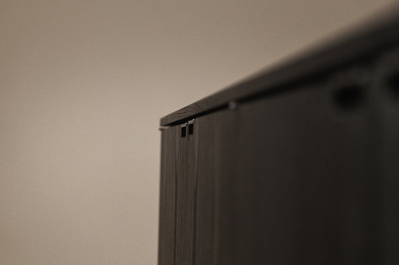 Image 1 of Florence Knoll sideboard in black oak and chrome for Knoll International, 1960s
