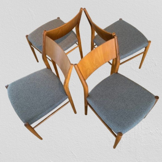 Image 1 of Set di 6 sedie da pranzo di Lübke