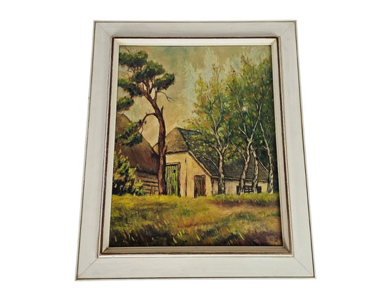 Image 1 of Landschaft – Öl auf Leinwand – W. Boomstra – 1960er Jahre