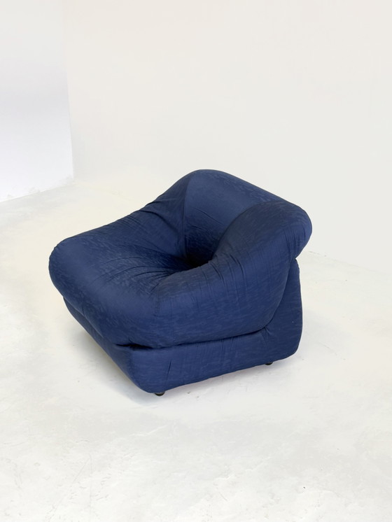 Image 1 of Modular Sofa / Armchairs Space Age Set in Blue by Airborne