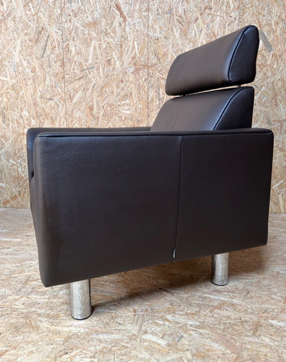 2 Jori-Sessel, bezogen mit braunem Leder – Leather (photo 5 of 17)