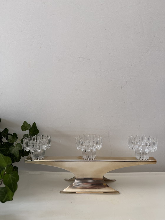 Mid Century Kandelaar – Kandelaars en kaarsen, Glass, Metal (photo 6 of 6)
