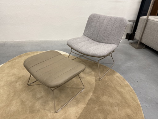 Bert Plantagie Draat Fauteuil avec pouf